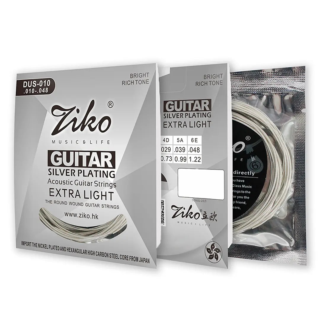 Cuerdas Guitarra Acústica Ziko .10 DUS-010