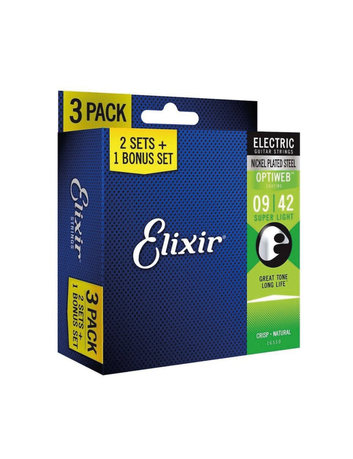 Cuerdas Guitarra Eléctrica Elixir Optiweb 09/42 3-PACK