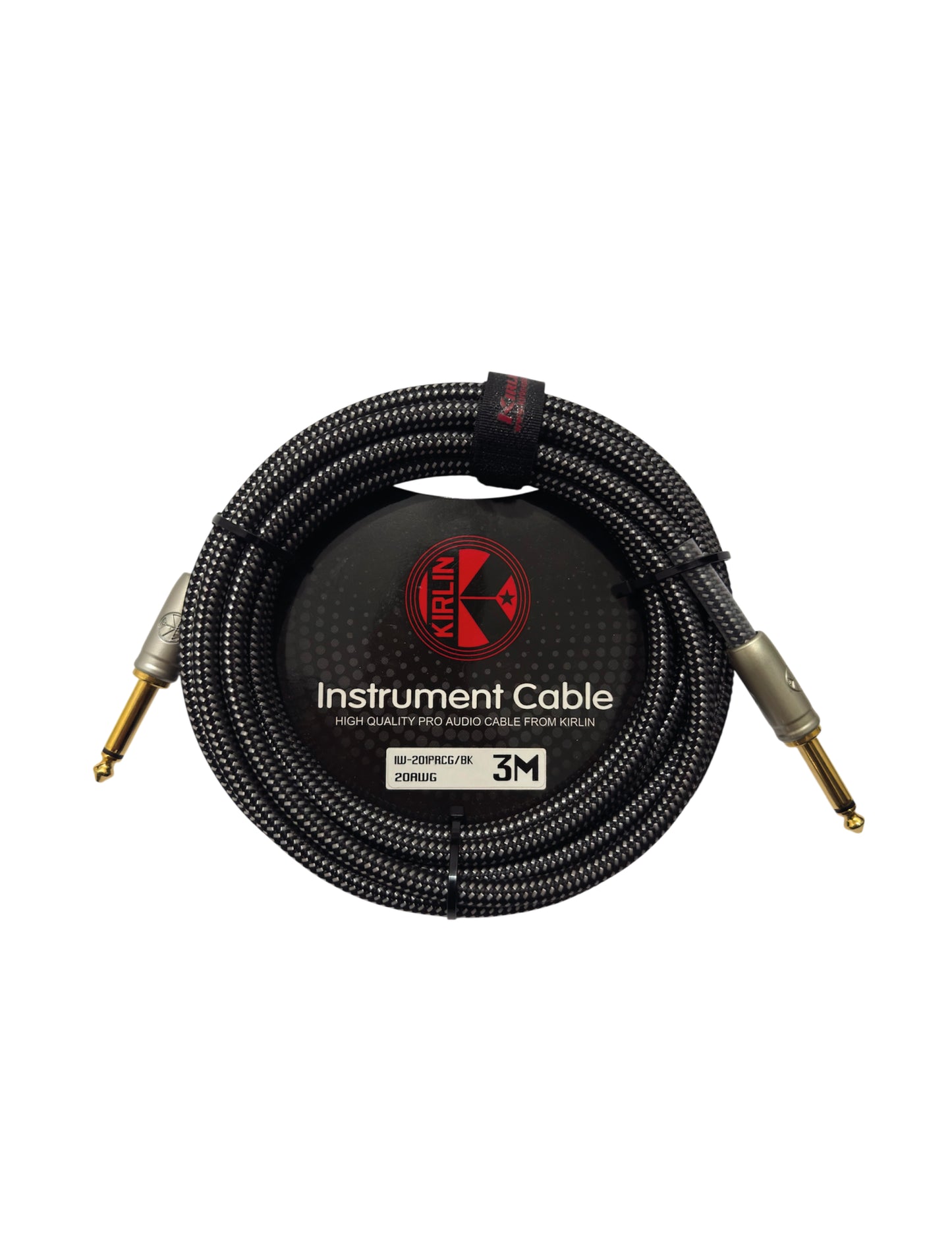 Cable de Instrumento Kirlin 3 metros IW-201PRCG-3M-BK (NEGRO TRENZADO)