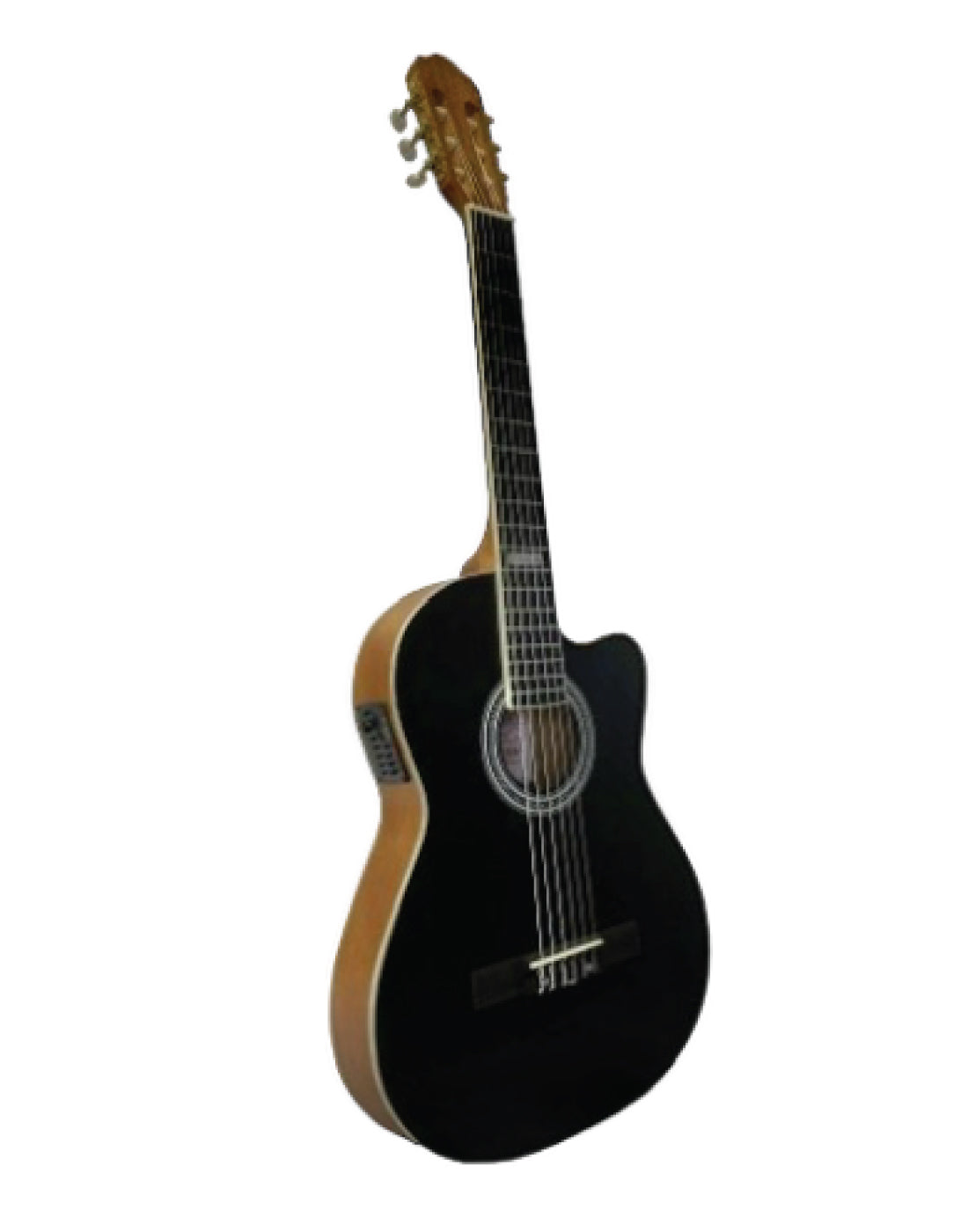 Guitarra Electroclásica Valenciana Cutaway Negro Mate GV-AC171CE-BK