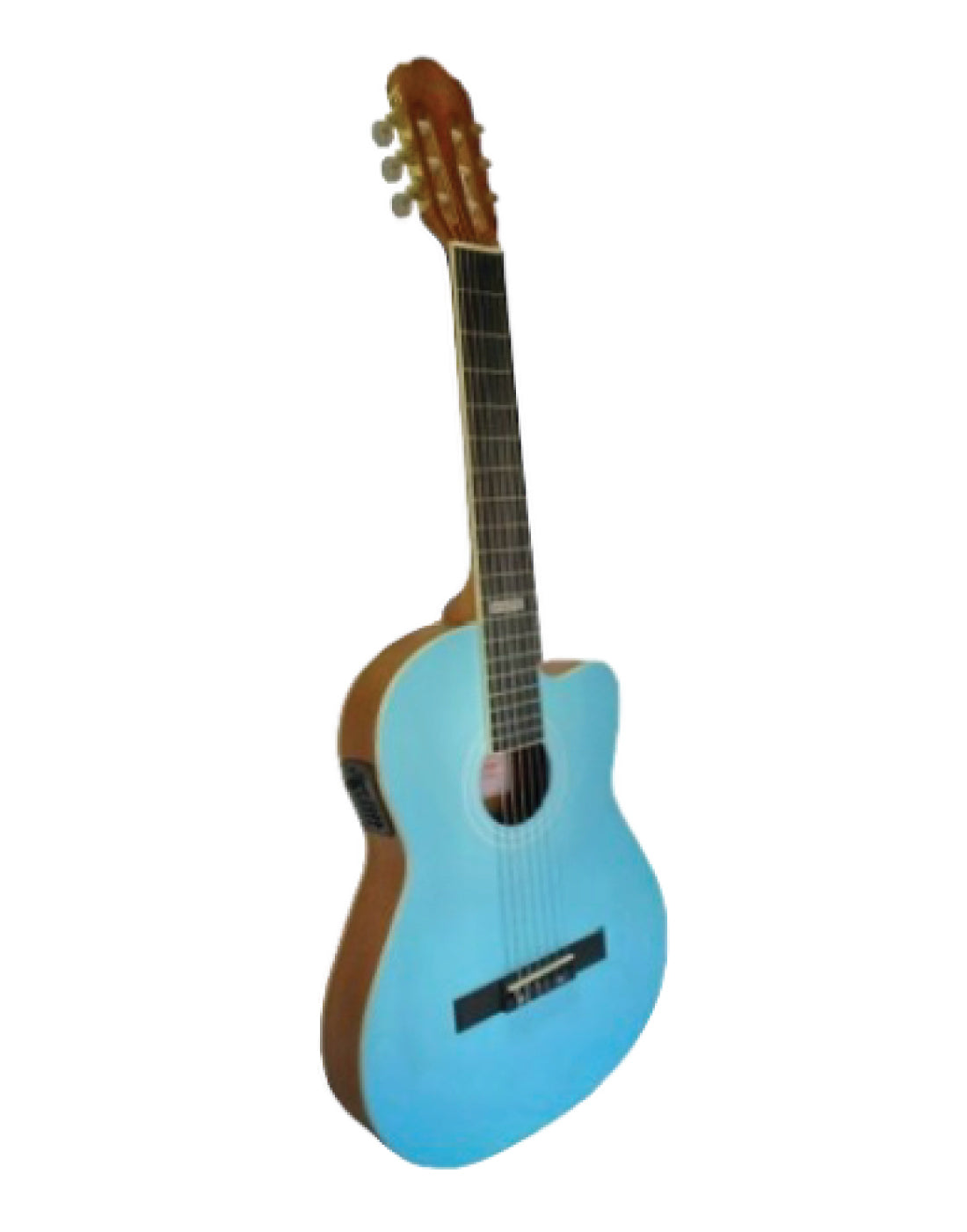 Guitarra Electroclásica Valenciana Cutaway Celeste Mate GV-AC171CE-MG