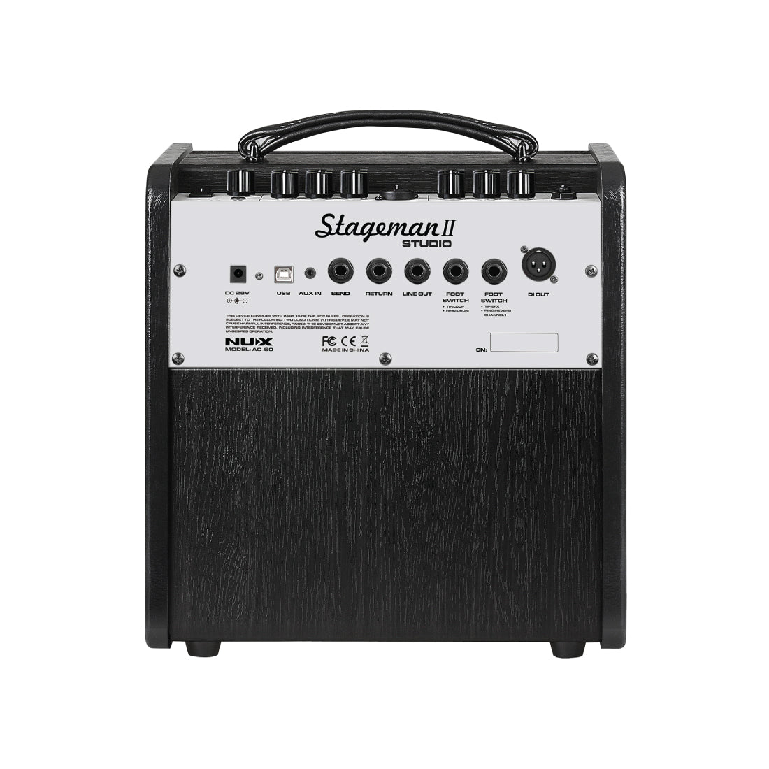 Amplificador para guitarra Acústica NUX Stageman II AC-60 (App vía Bluetooth)