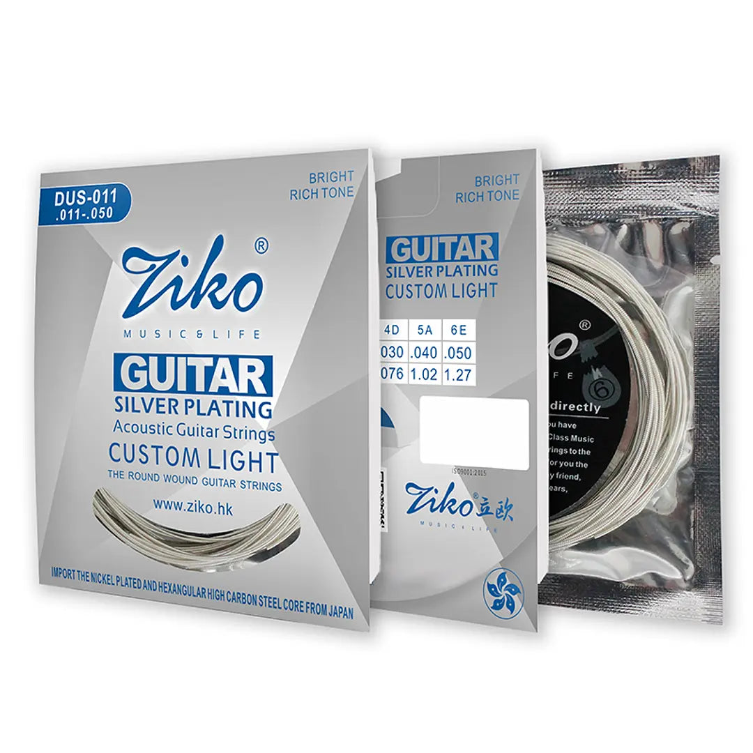 Cuerdas Guitarra Acústica Ziko .11 DUS-011