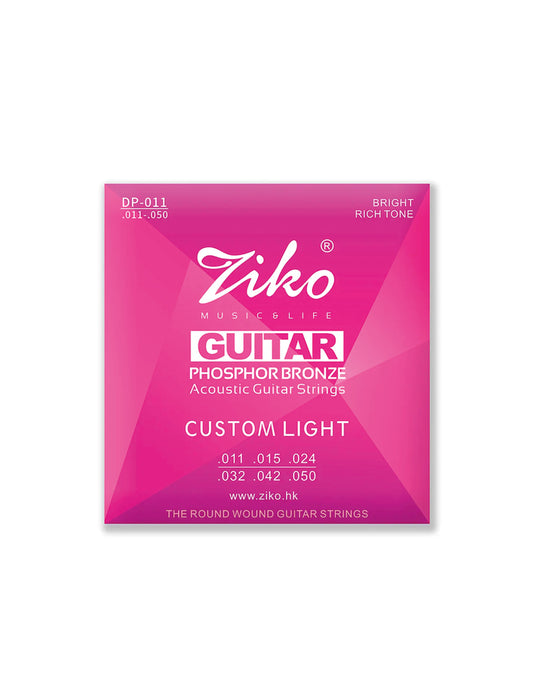 Cuerdas Guitarra Acústica Ziko .11 DP-011 Phosphor Bronze