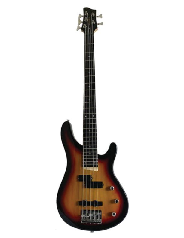 Bajo Eléctrico Hendrix 5 Cuerdas Sunburst BH-EBS200-24-5BS