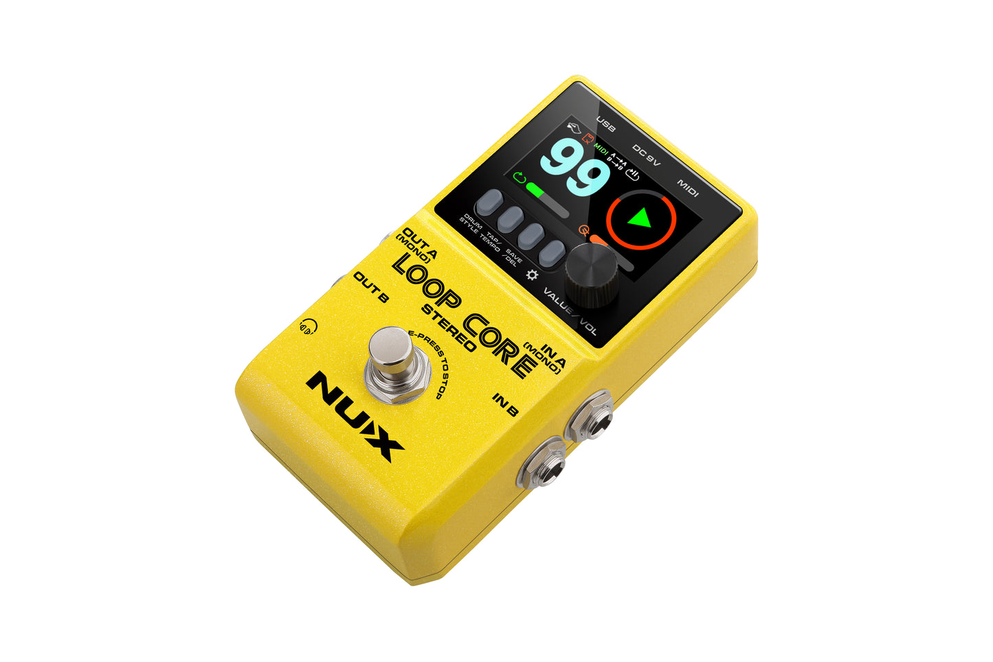 Pedal Nux Loop core Stereo MKII (Looper & Control Midi)