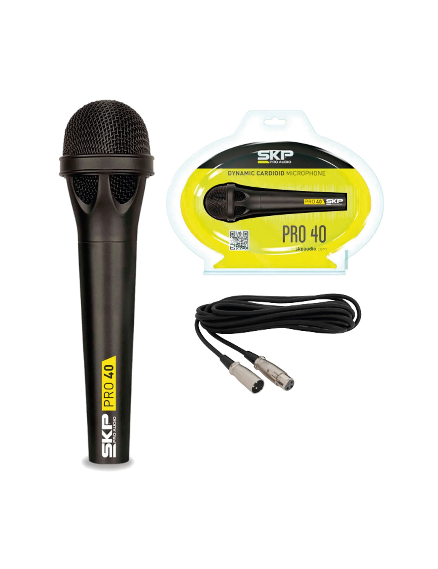 Micrófono Dinámico Cardioide SKP PRO 40 (incluye cable XLR)