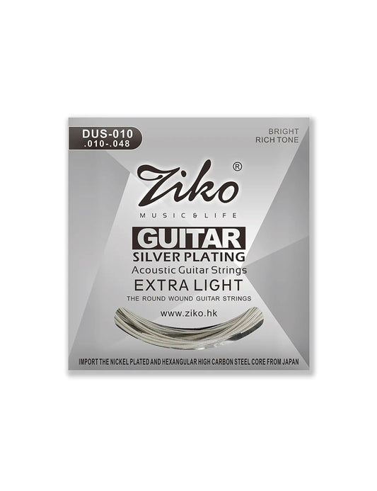 Cuerdas Guitarra Acústica Ziko .10 DUS-010