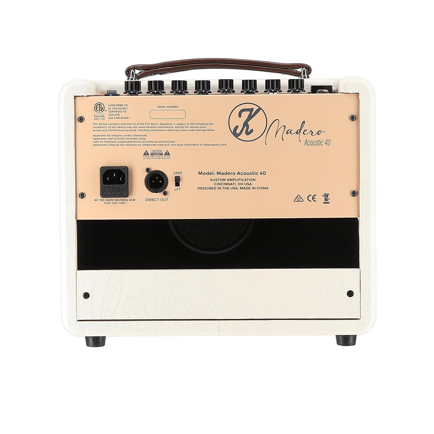 Amplificador para guitarra Acústica KUSTOM Madero 40 watts