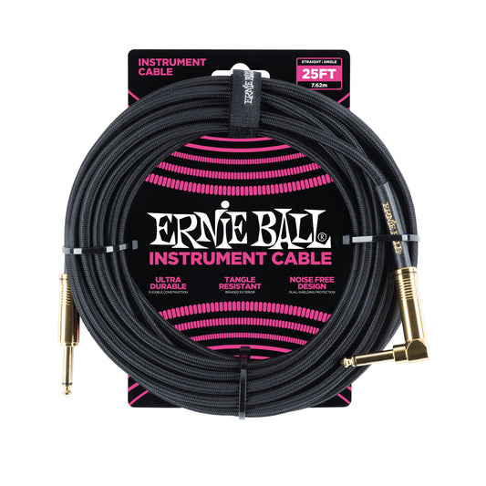 Cable de Instrumento Ernie Ball Black Gold 6058 7.62 metros