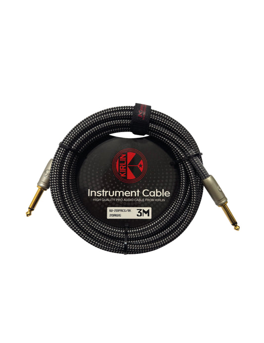 Cable de Instrumento Kirlin 3 metros IW-201PRCG-3M-BK (NEGRO TRENZADO)