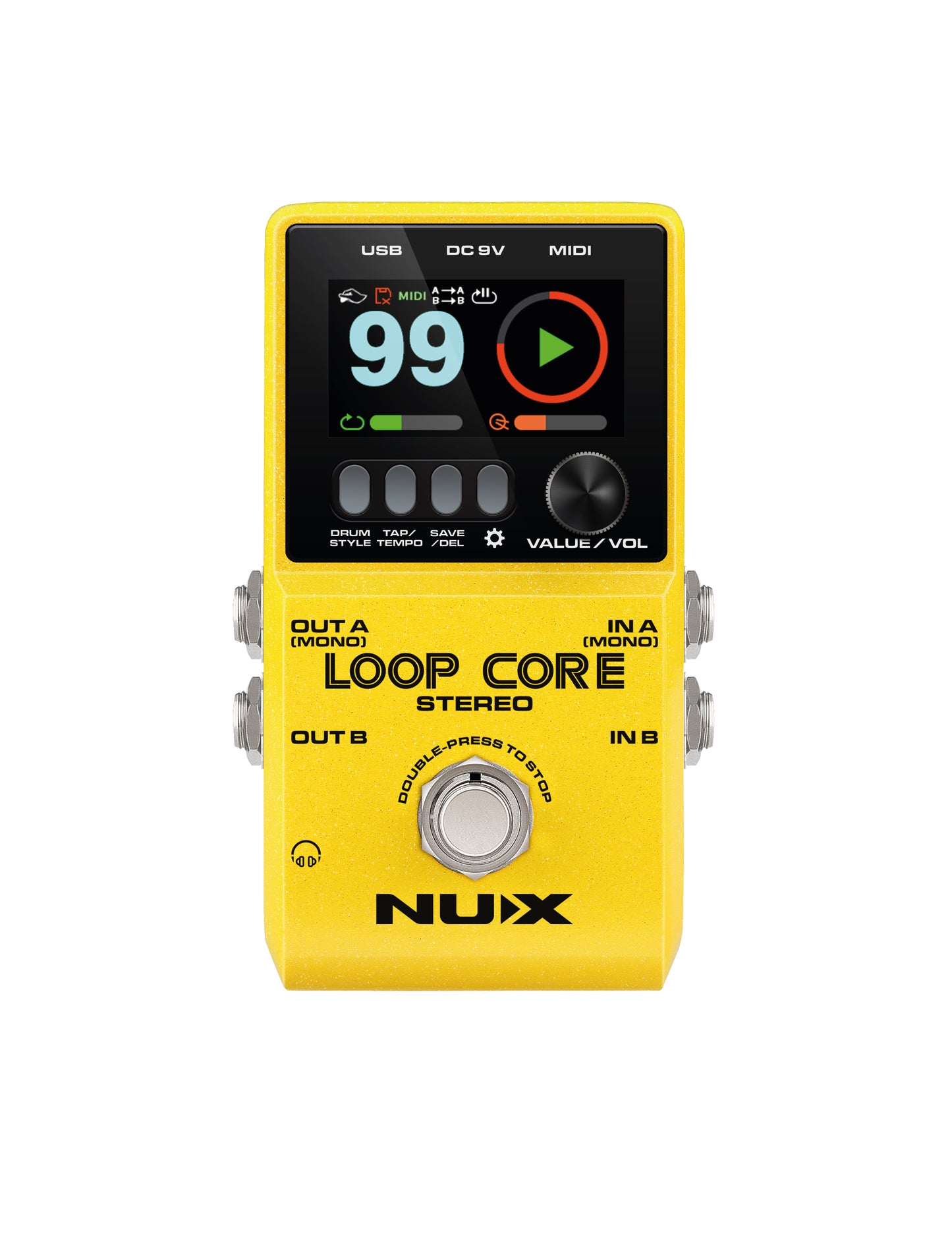 Pedal Nux Loop core Stereo MKII (Looper & Control Midi)