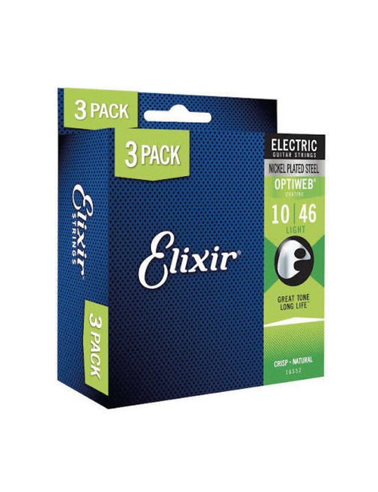 Cuerdas Guitarra Eléctrica Elixir Optiweb 10/46 3-PACK