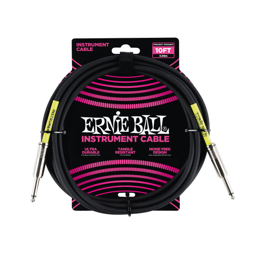 Cable de Instrumento Ernie Ball Black 6048 3.05 metros