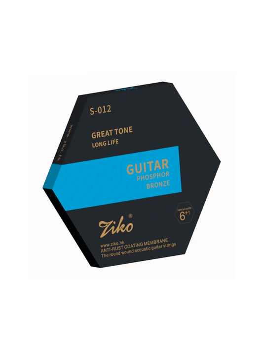 Cuerdas Guitarra Acústica Ziko .12 S-012 Phosphor Bronze
