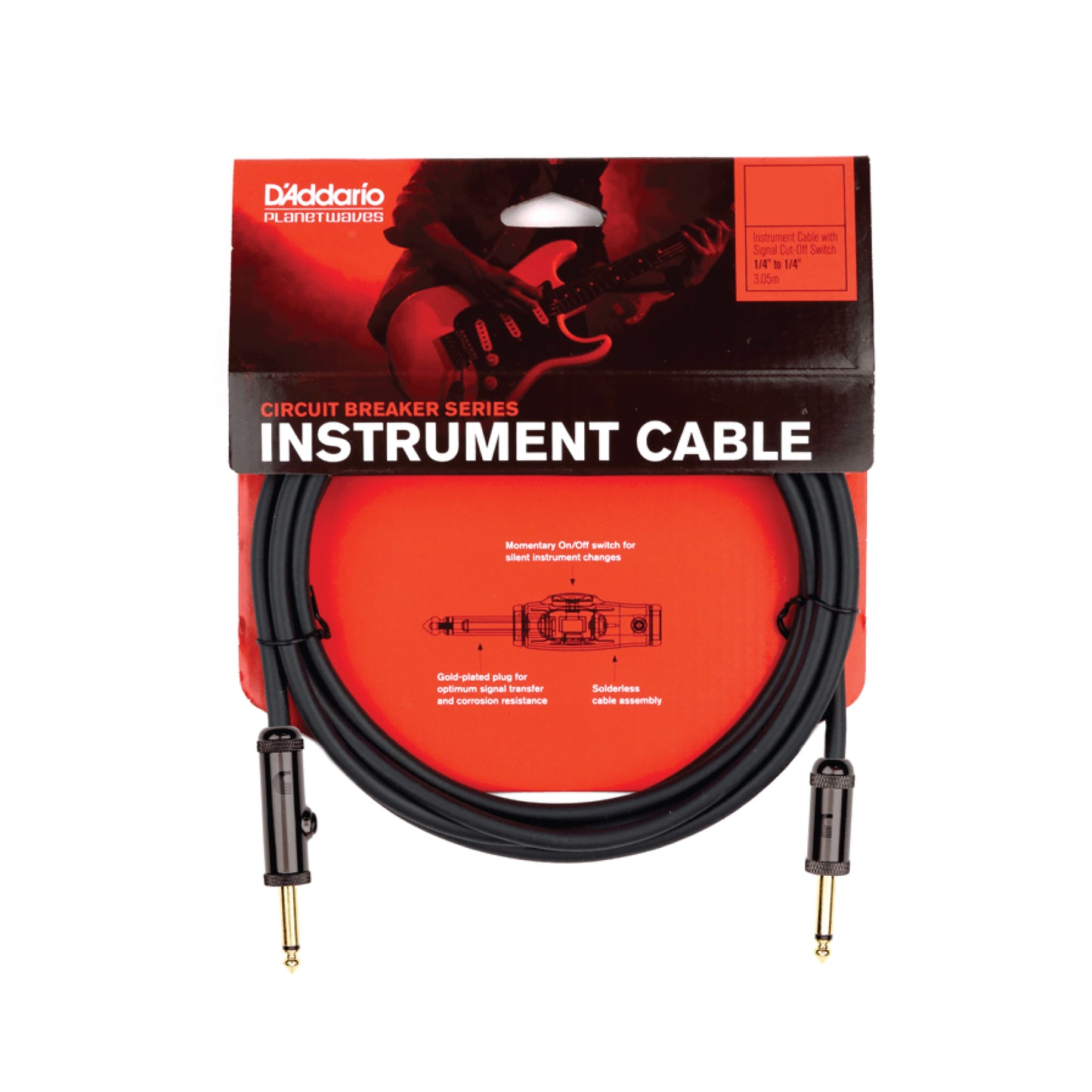 Cable de Instrumento D´Addarío PW-AG-15 (15 pulgadas, Switch cut-off)