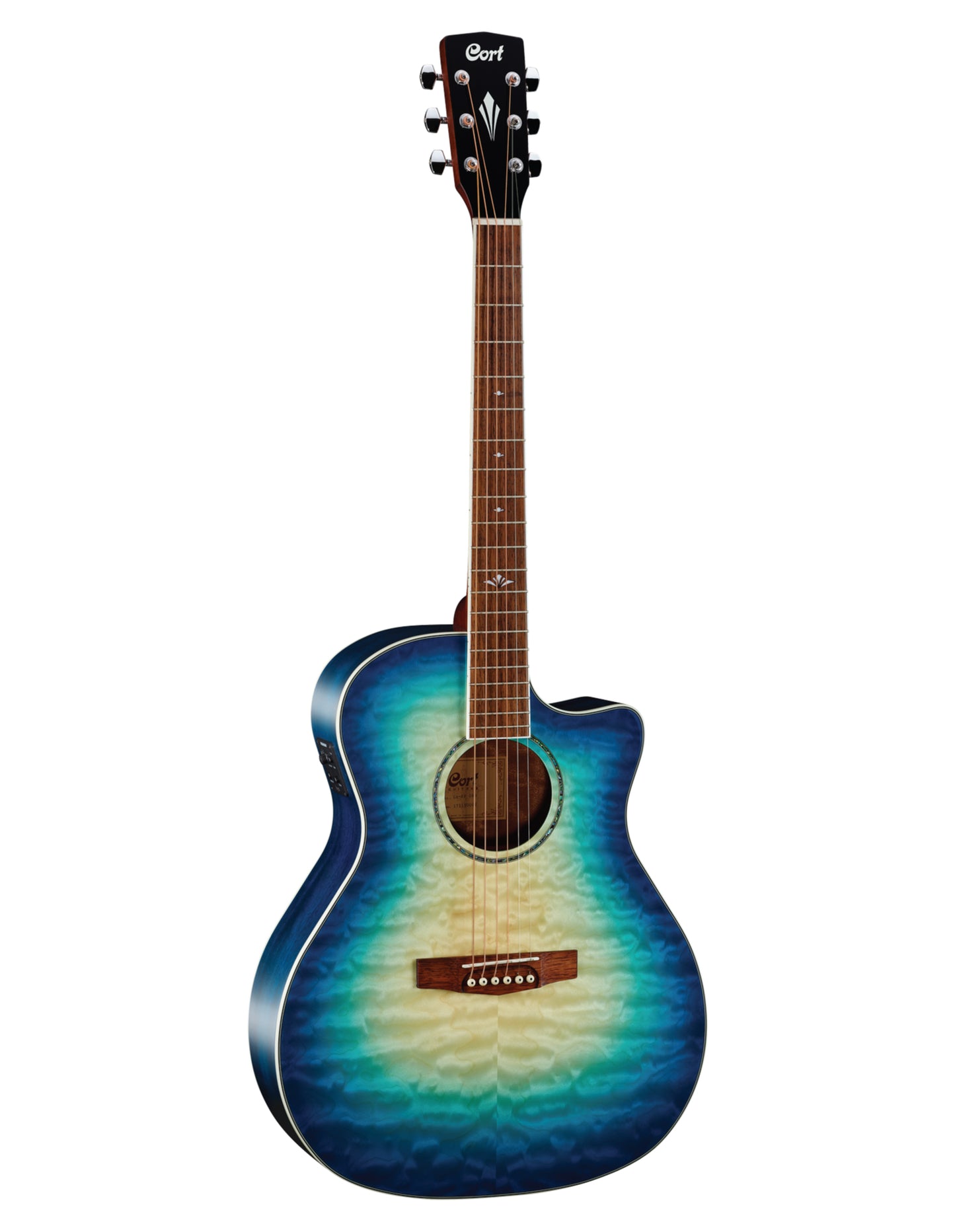 Guitarra Cort Electroacústica GA-QF Azul Coral